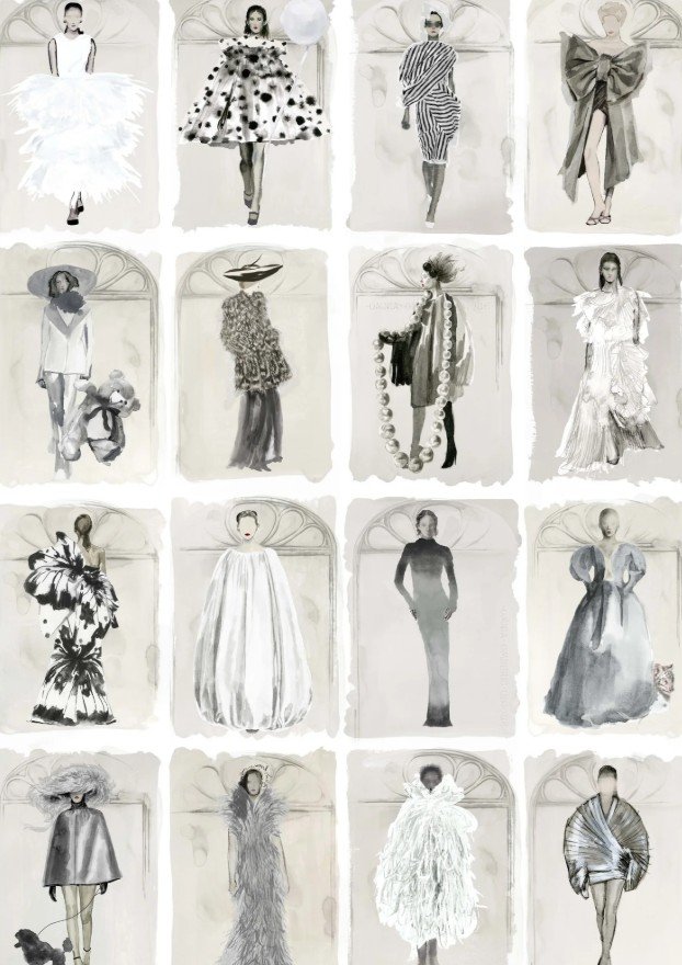 Couture Carousel with windows Monochrome pearl Couture Carousel with windows Monochrome pearl