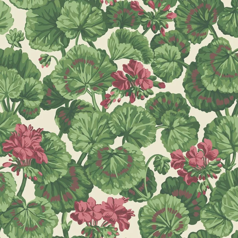 Geranium Rose & Forest Greens op Perkament