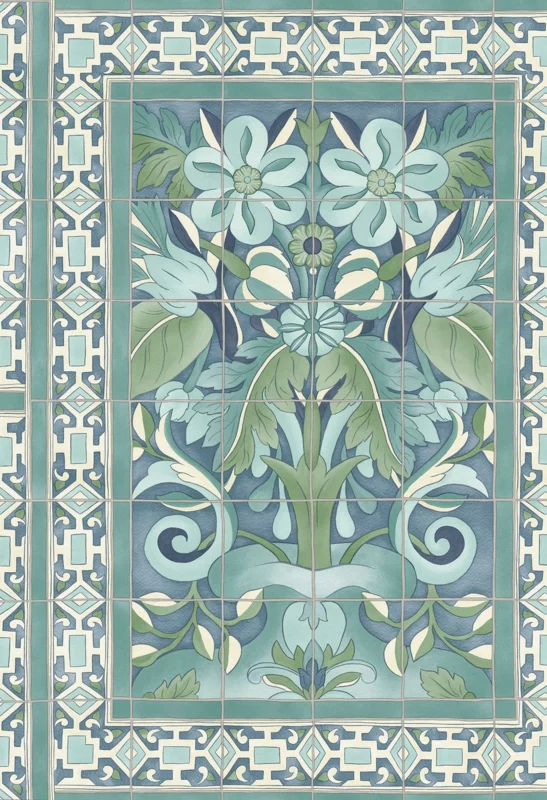 Triana Teal & Dark Teal op Denim