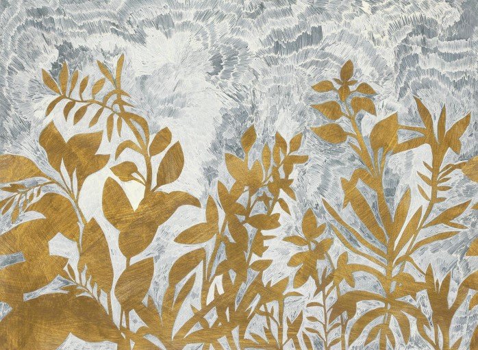 Fleur de Lune Gris nuage/dor&eacute;