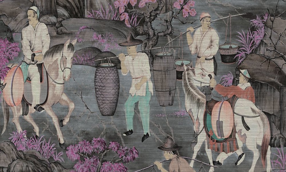 Toile de Tibet Pink Blossom