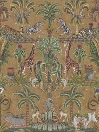 Afrika Kingdom Olijfgroen & Lentegroen op Metallic Brons Afrika Kingdom Olijfgroen & Lentegroen op Metallic Brons