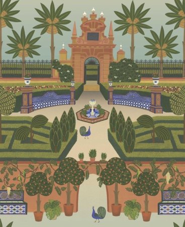 Alcazar Gardens Terracotta & Lente Groen Multi
