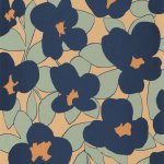 Flower Power Bleu marine