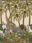 Letaba March Grasscloth Lentegroen & Gember op Cr&egrave;me