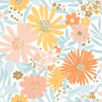 Marguerite Blanc jaune bleu