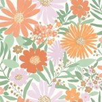 Marguerite Blanc vert parme
